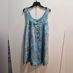 Young Fashion Aloha A-line Sundress Blue/green XL